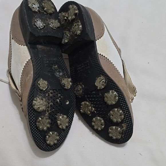 Walter Genuin Cream and Tan Loafers with Fringe Detail - Picture 4 of 6